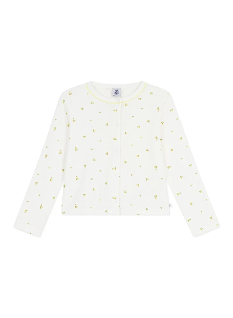 Petit Bateau Children's floral print cotton cardigan